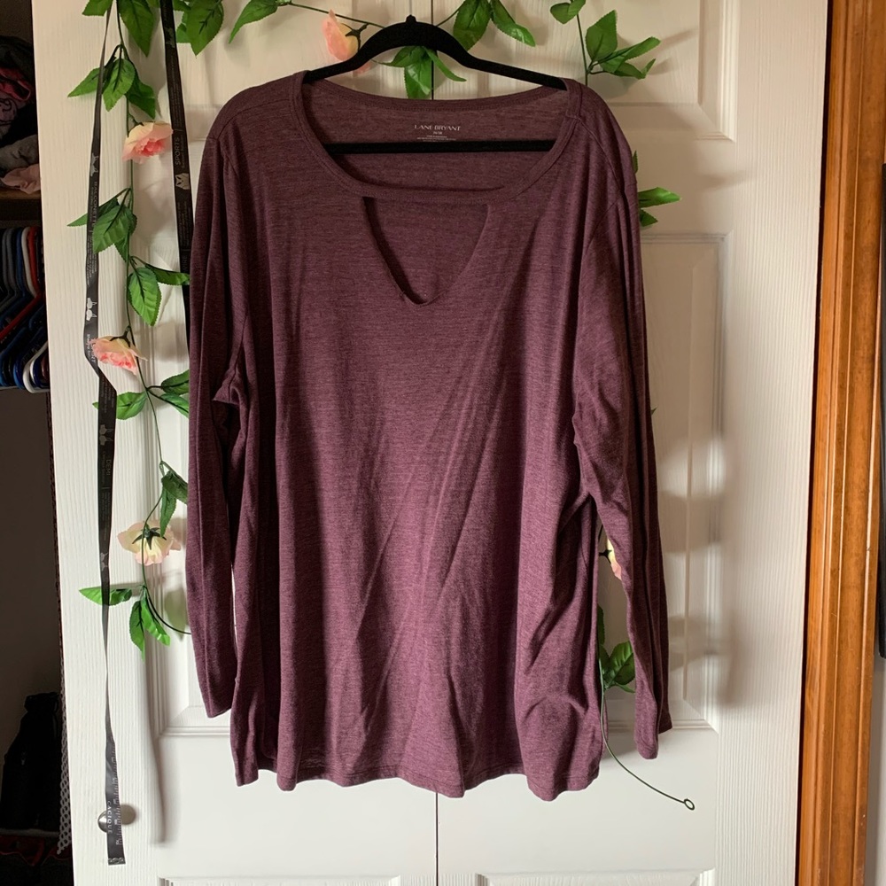 Cutout VNeck Long Sleeve Tee